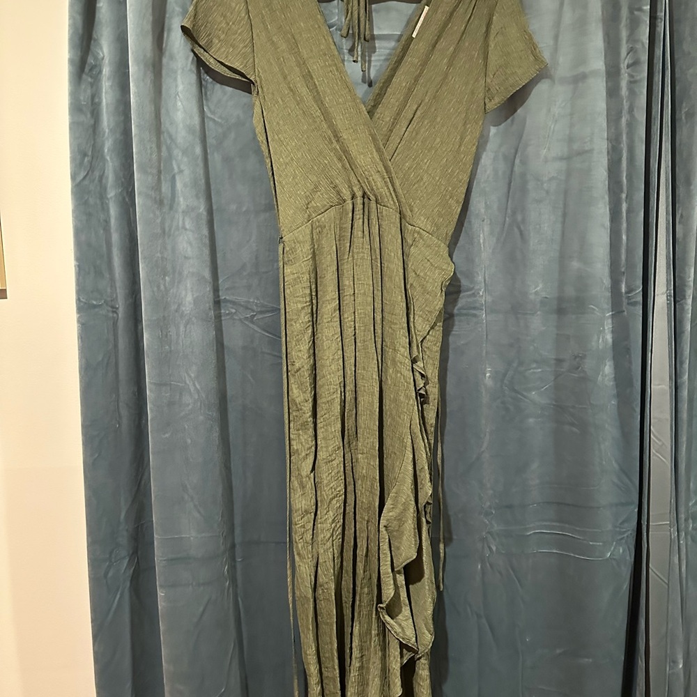 GB Girls Asymmetrical Olive Dress